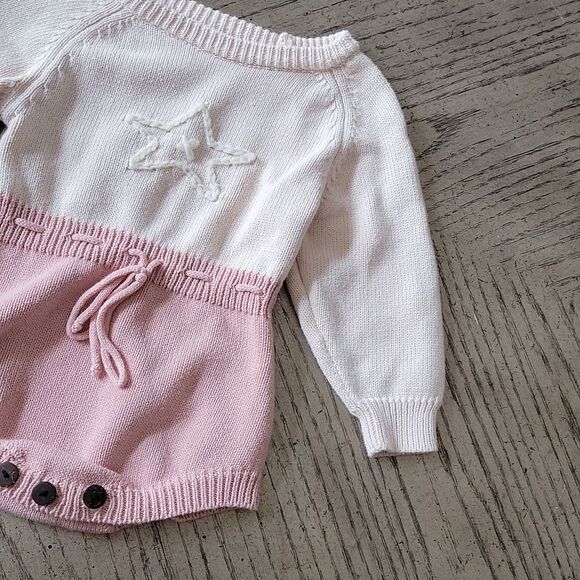 12-24 month girls long sleeve star jumper romper 💟 - Picture 4 of 6
